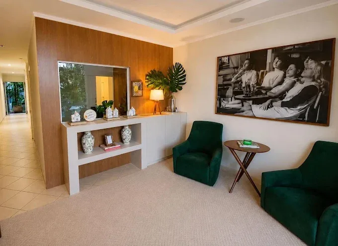 Sala de espera da clínica